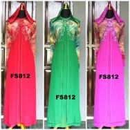 Gamis Pesta Hycon Motif Tudung FS812