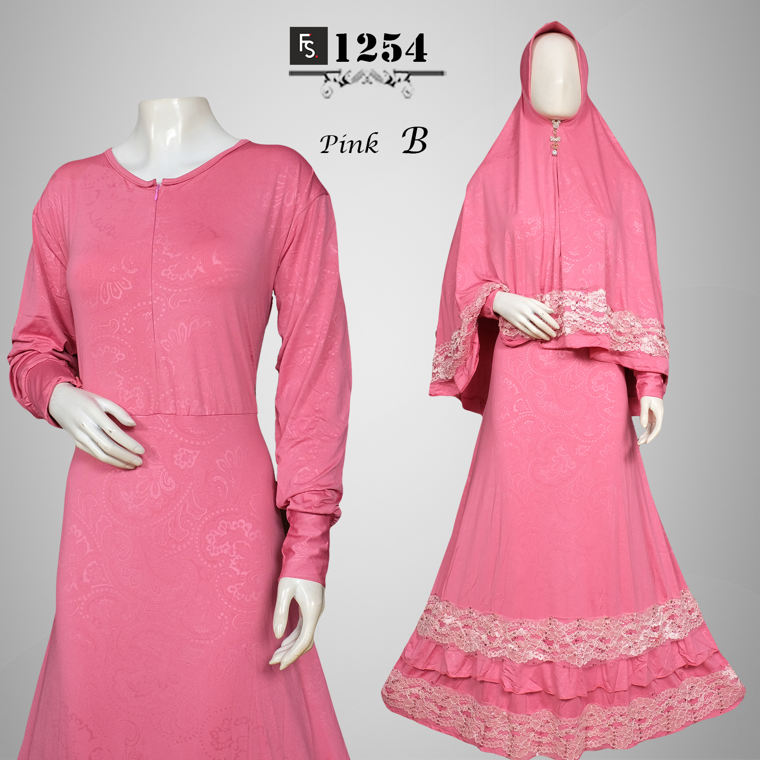  Baju  Gamis  Syari  Embos FS1254 Fika Shop 