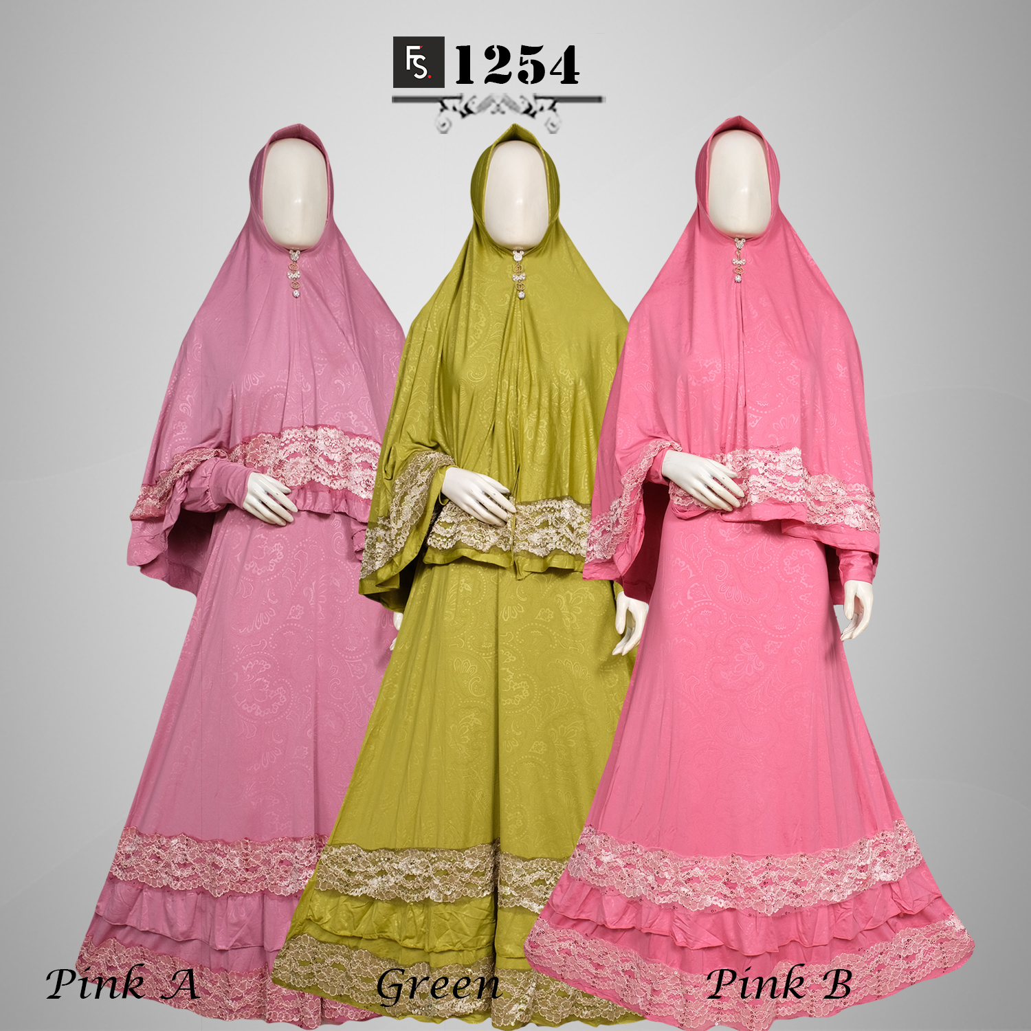  Baju  Gamis  Syari  Embos FS1254 Fika Shop 