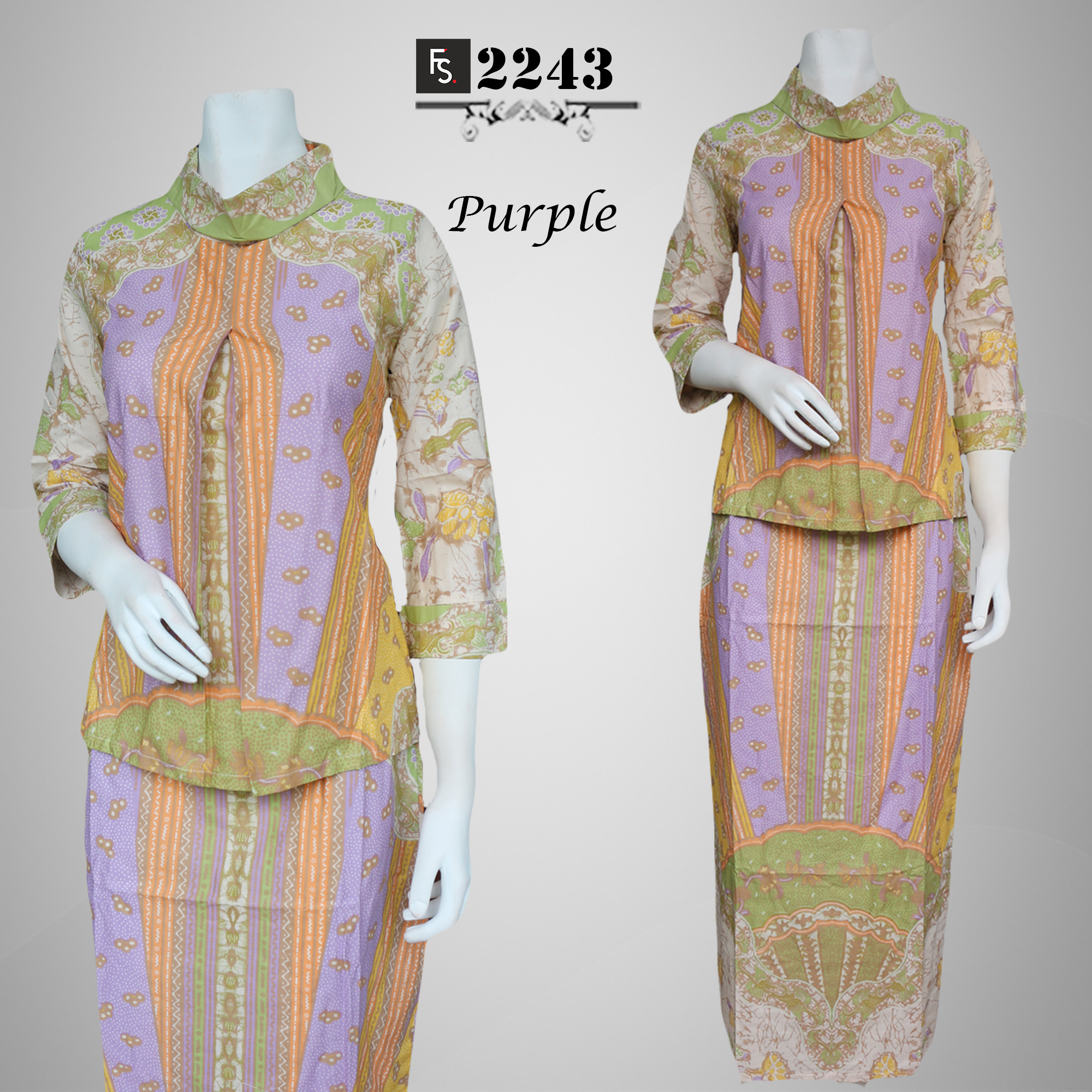Setelan Baju Pesta Batik Pelangi FS2253 Setelan Baju Pesta Batik Pelangi FS2253