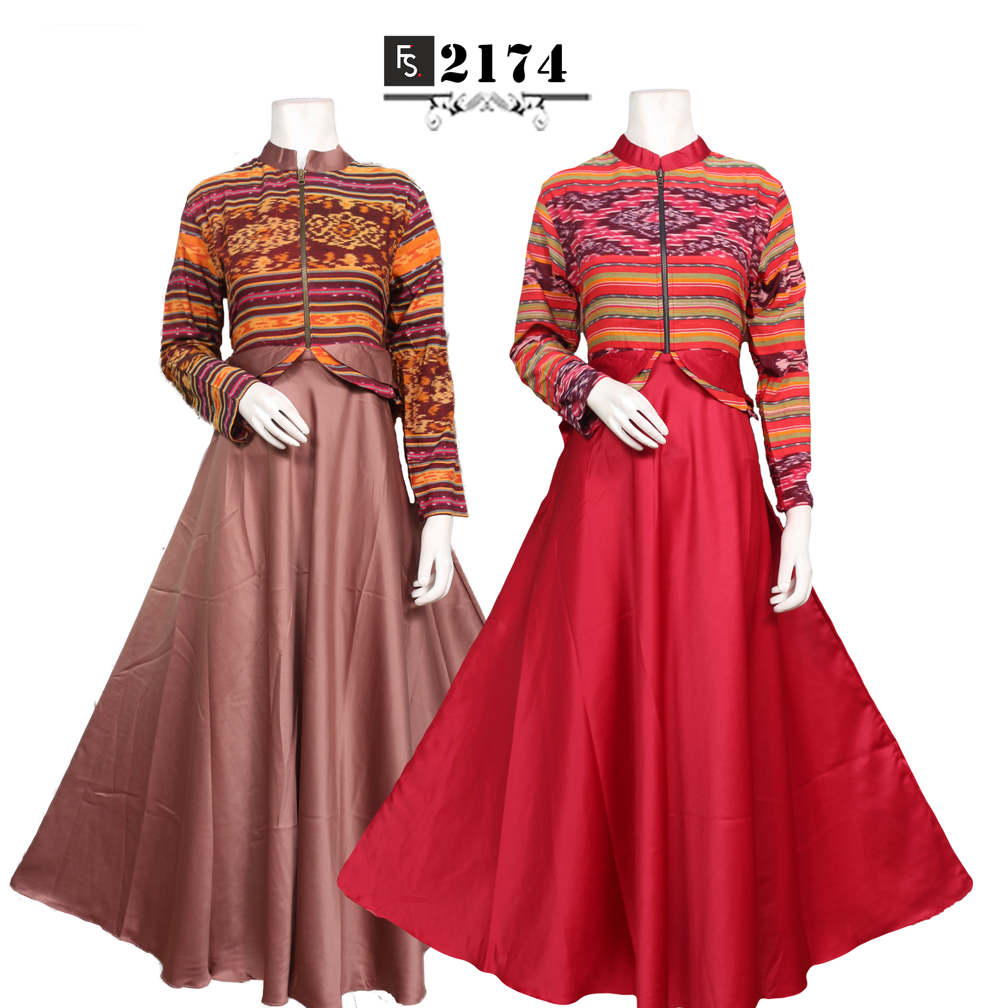  Baju Pesta Tenun  Gisela FS2174 Fika Shop