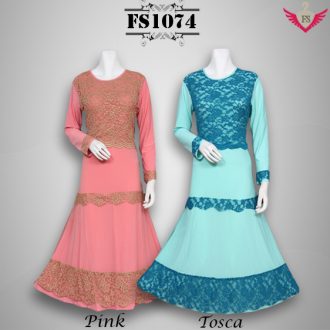  Baju  Pesta  Jersey Brokat  Tile  FS1074 Fika Shop