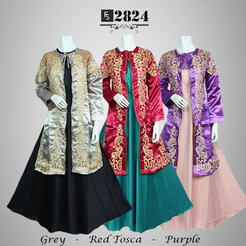  Baju  Pesta  Metalik FS2824 Fika  Shop 