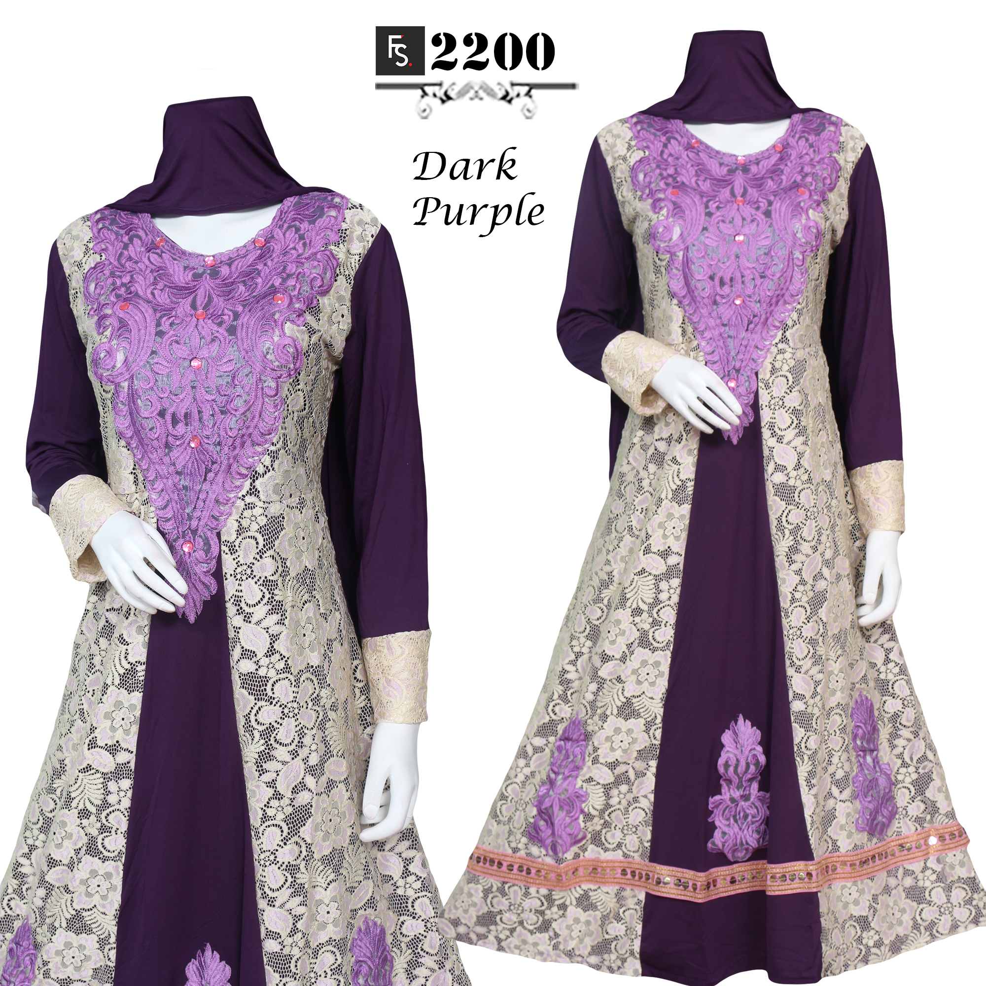 Baju Gamis Pesta Brokat Pramesti FS2200A Fika Shop