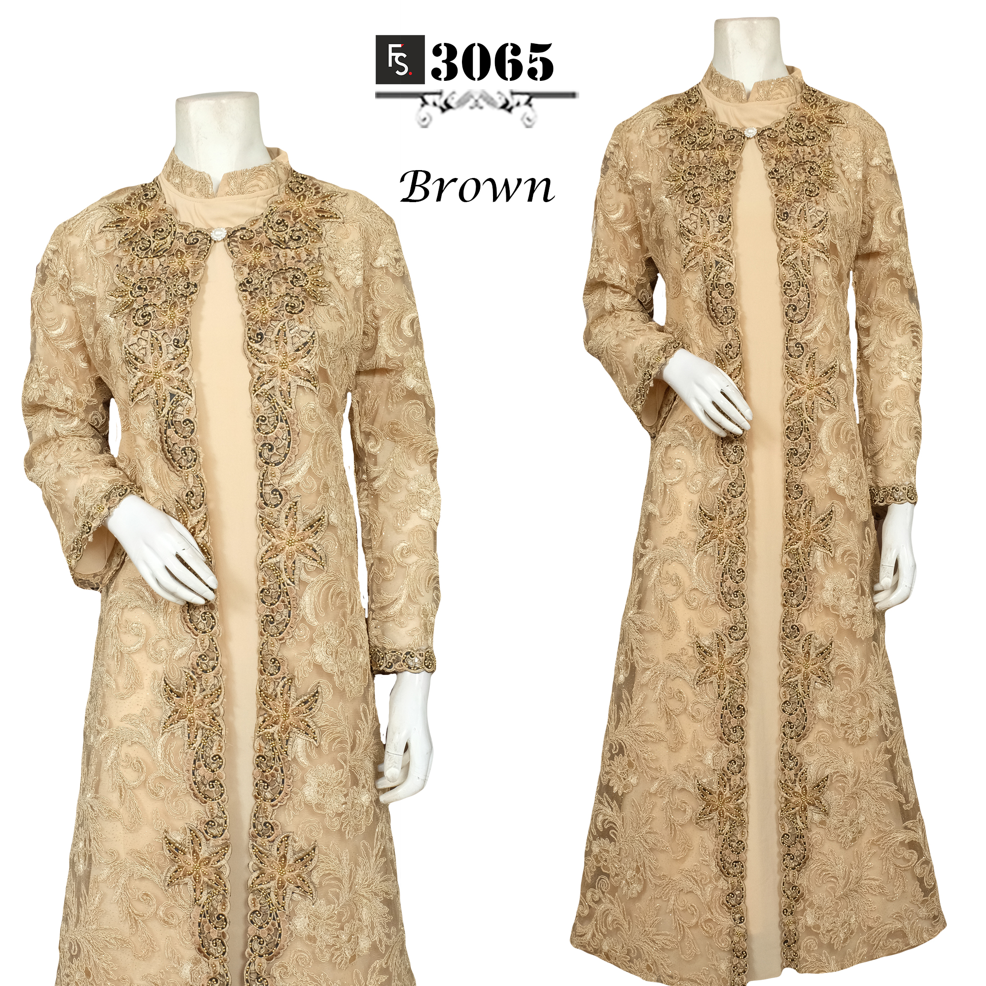 Baju Gamis Brokat Angelina FS3065 - Fika Shop