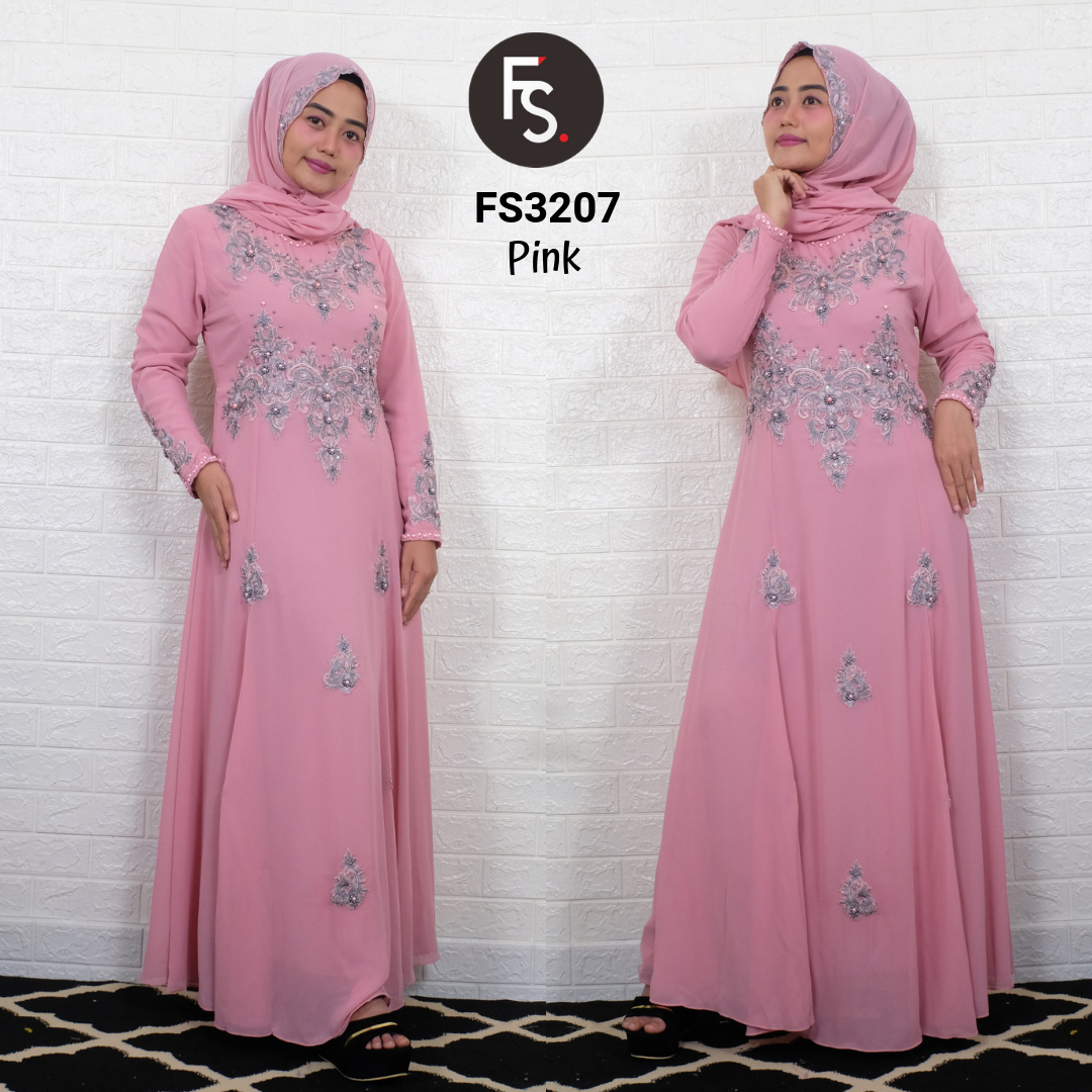 Baju Gamis Ceruty Kalina Fs3207 Pashmina Fika Shop