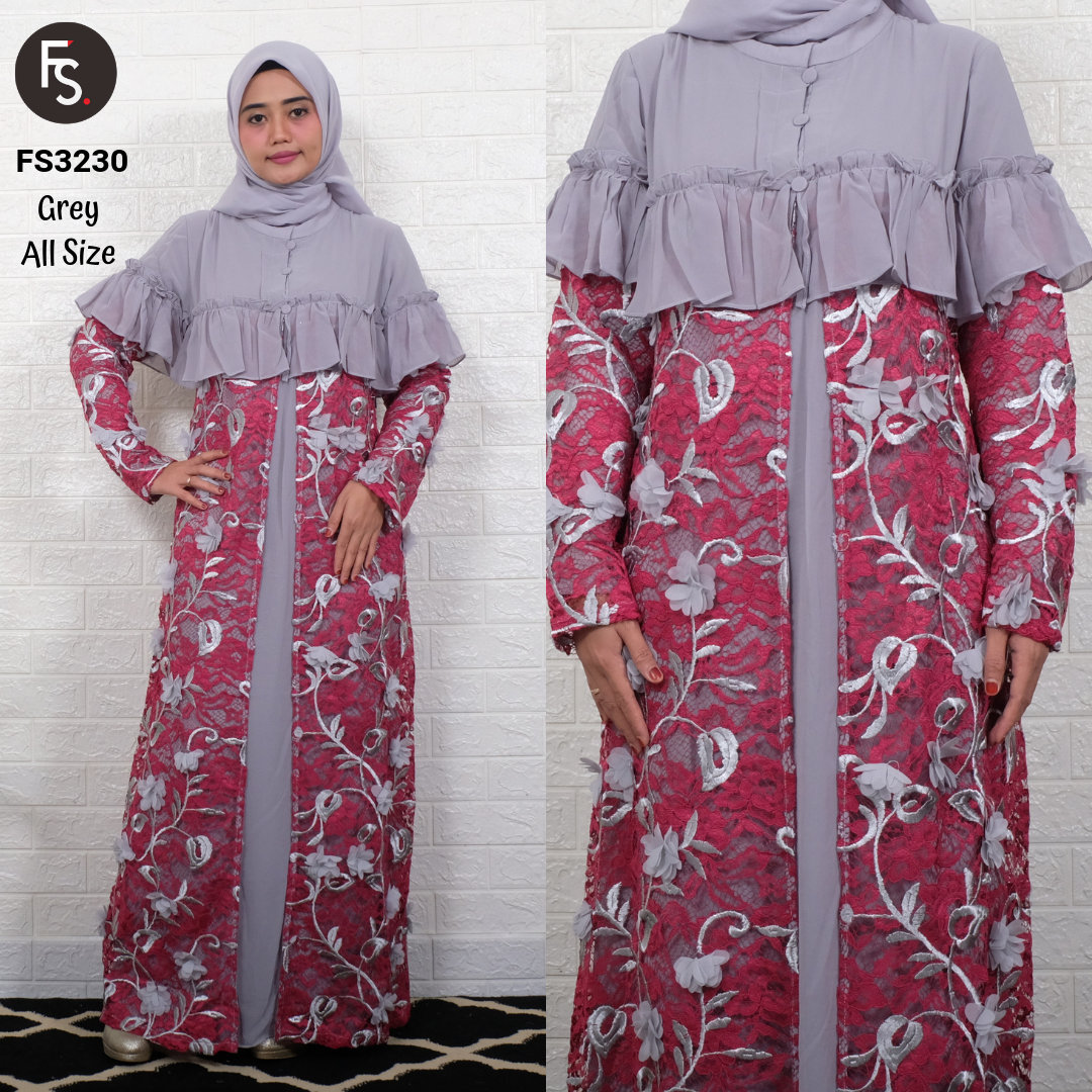 Baju Gamis Brokat Kamila FS3230 Fika Shop